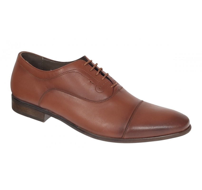 Pantofi barbati office eleganti din piele naturala Maro Cognac 745MC Pantofi barbati office eleganti din piele naturala Maro Cognac 745MC