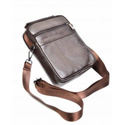 Borseta barbati de umar, din piele ecologica de culoare maro - 7509ML Borseta barbati de umar, din piele ecologica de culoare maro - 7509ML