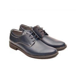 Pantofi barbati, casual din piele naturala bleumarin, 75BOND