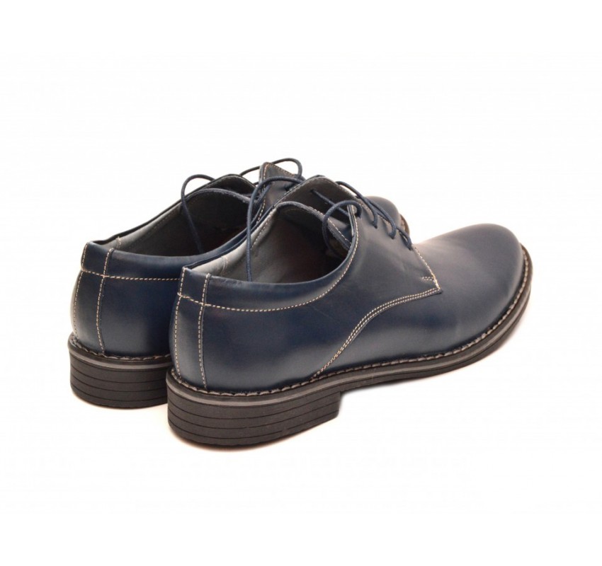 Pantofi barbati bleumarin, casual - eleganti din piele naturala 75BOND