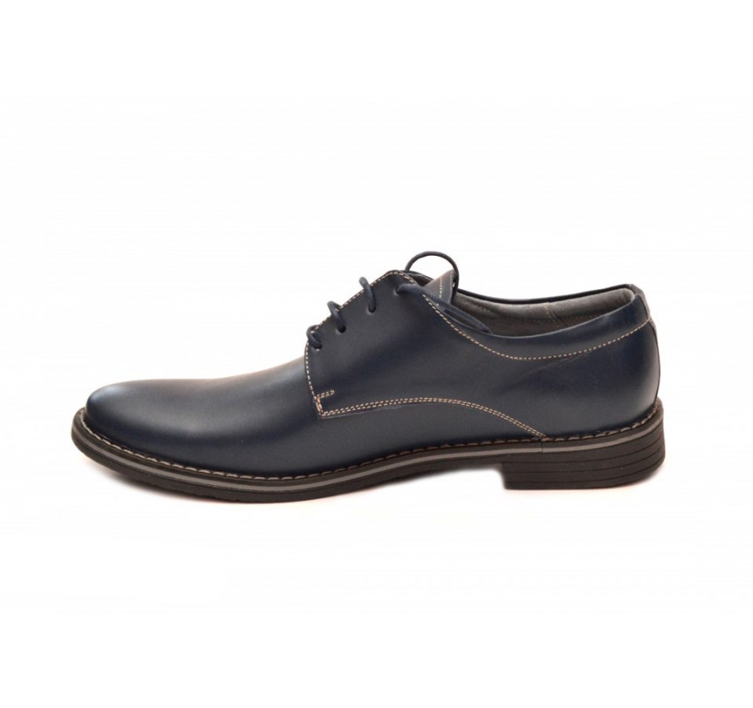 Pantofi barbati bleumarin, casual - eleganti din piele naturala 75BOND