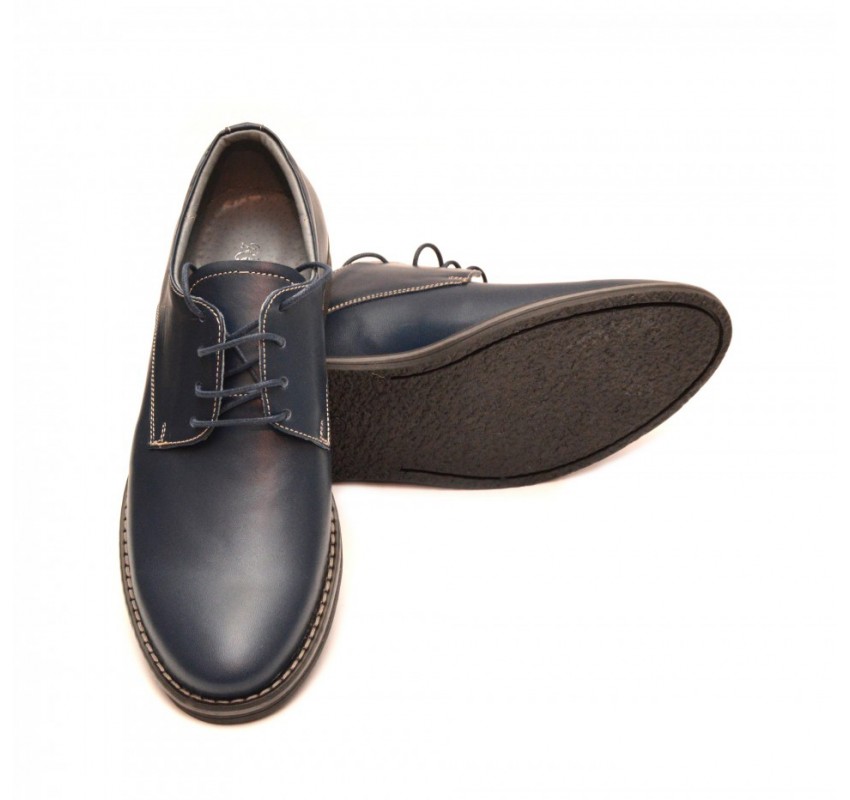 Pantofi barbati bleumarin, casual - eleganti din piele naturala 75BOND Pantofi barbati bleumarin, casual - eleganti din piele naturala 75BOND