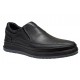 Pantofi barbati, casual, din piele naturala, cu elastic, Negru, 788N