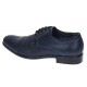 Pantofi barbati office eleganti din piele naturala bleumarin inchis - 8305BLUE