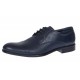Pantofi barbati office eleganti din piele naturala bleumarin inchis - 8305BLUE