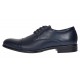 Pantofi barbati office eleganti din piele naturala bleumarin inchis - 8305BLUE