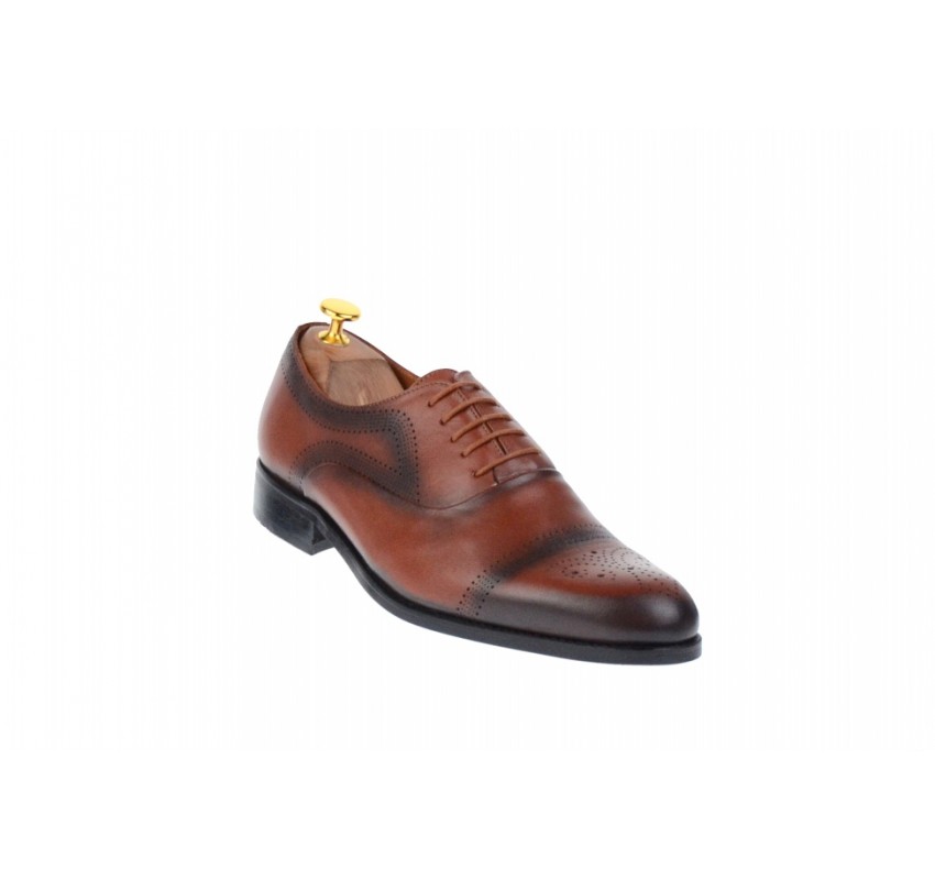 Pantofi barbati office, eleganti din piele naturala maro 850M