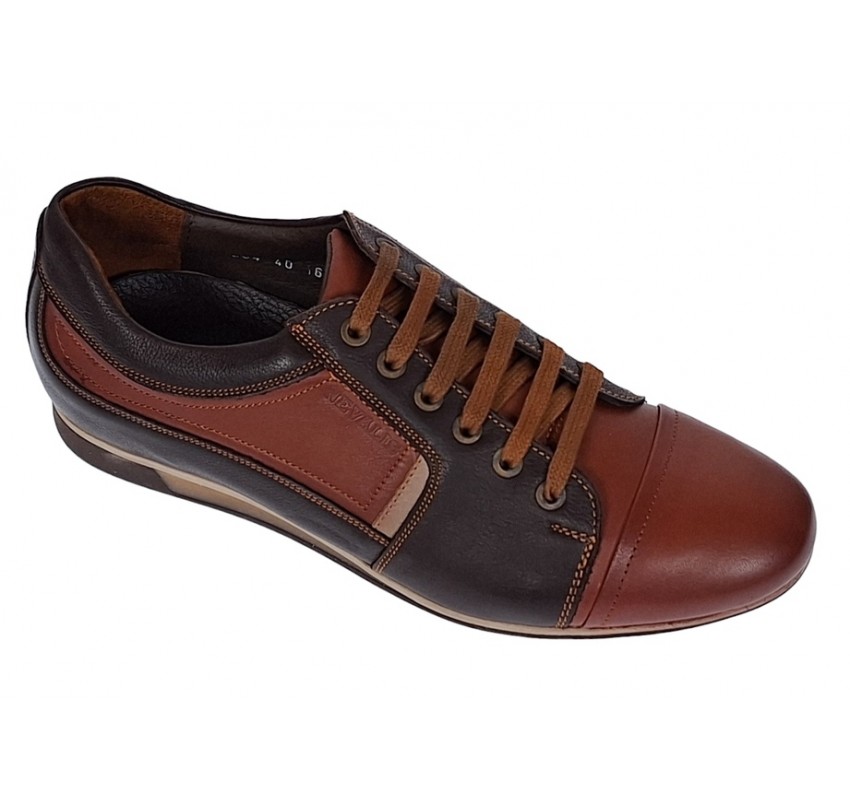 Marimea 40, 41, 44 Pantofi barbati casual din piele naturala Maro 854M Marimea 40, 41, 44 Pantofi barbati casual din piele naturala Maro 854M