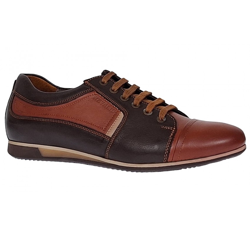 Marimea 40, 41, 44 Pantofi barbati casual din piele naturala Maro 854M Marimea 40, 41, 44 Pantofi barbati casual din piele naturala Maro 854M
