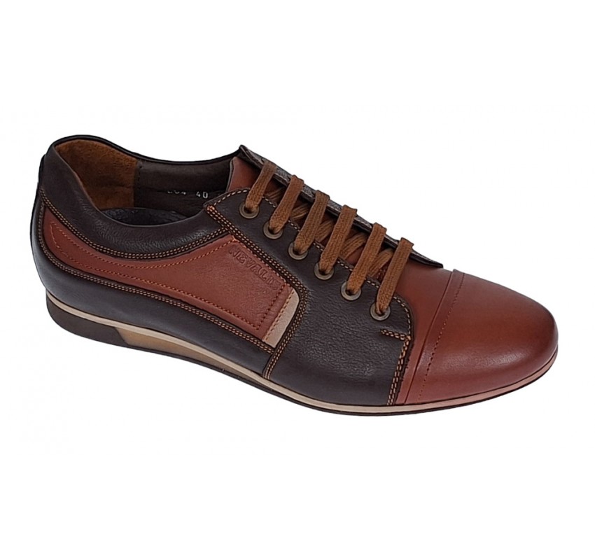 Marimea 40, 41, 44 Pantofi barbati casual din piele naturala Maro 854M Marimea 40, 41, 44 Pantofi barbati casual din piele naturala Maro 854M