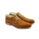 Pantofi maro barbati casual - eleganti din piele naturala intoarsa 855CAMEL