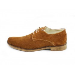 Pantofi casual barbati din piele naturala intoarsa maro 855 Camel