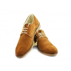 Pantofi casual barbati din piele naturala intoarsa maro 855 Camel