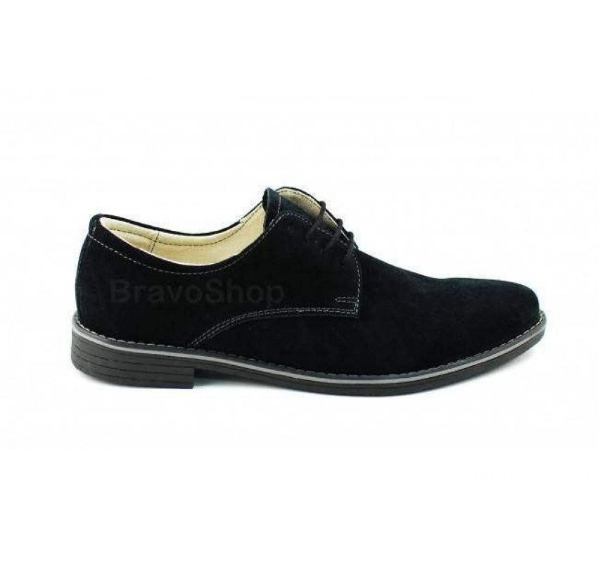 Pantofi barbati casual - eleganti din piele naturala intoarsa - 855NVEL