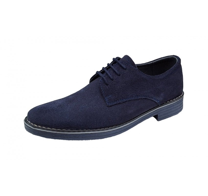 Pantofi barbati casual din piele naturala intoarsa Bleumarin - 855VELBLM Pantofi barbati casual din piele naturala intoarsa Bleumarin - 855VELBLM
