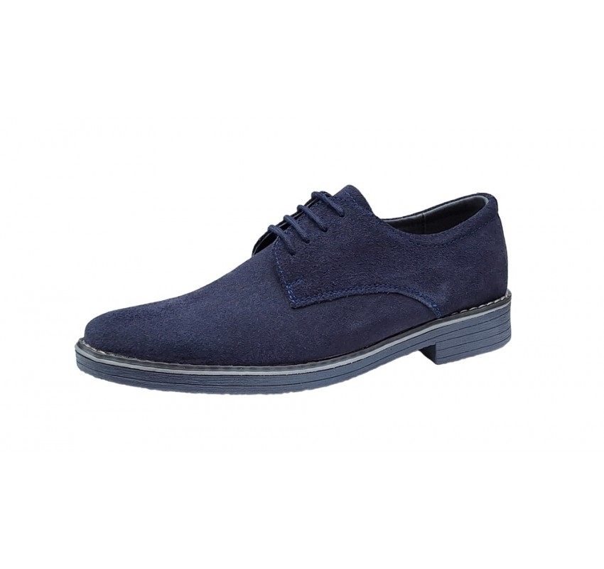 Pantofi barbati casual din piele naturala intoarsa Bleumarin - 855VELBLM Pantofi barbati casual din piele naturala intoarsa Bleumarin - 855VELBLM