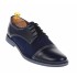 Pantofi barbati casual din piele naturala bleumarin 858BLM