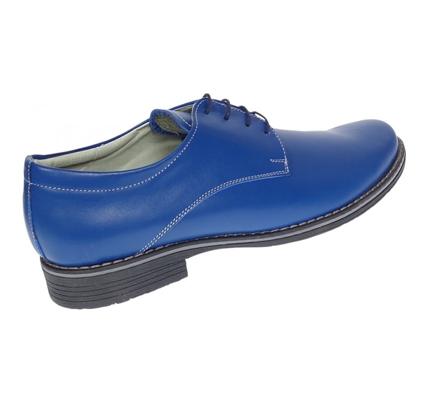 Marimea 40 Pantofi barbati casual din piele naturala, Albastru 859AL