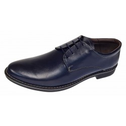 Pantofi casual barbati - Model bleumarin din piele naturala 859BLM