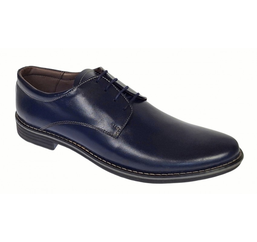 Pantofi casual barbati din piele naturala Bleumarin GKR 859BLM