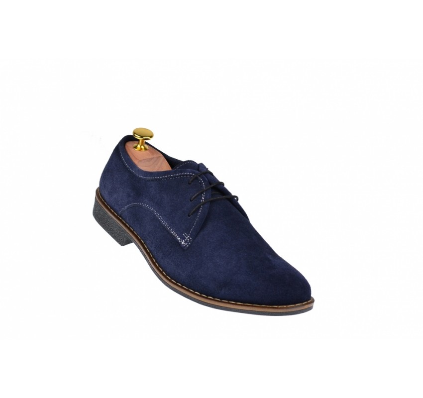 Pantofi barbati casual din piele naturala bleumarin - 85BLVEL