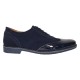 Pantofi barbati office eleganti din piele naturala bleumarin 870LVBLM