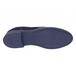 Pantofi barbati office eleganti din piele naturala bleumarin 870LVBLM