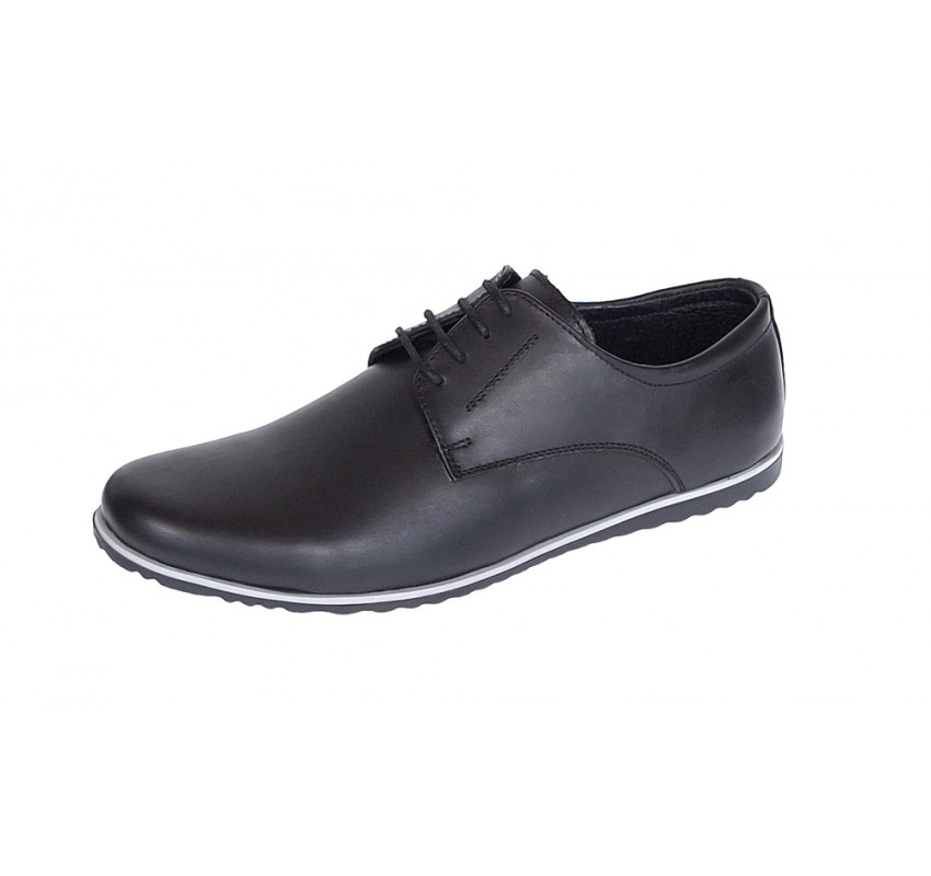 Pantofi barbati casual din piele naturala - Model Negru 880NBOX