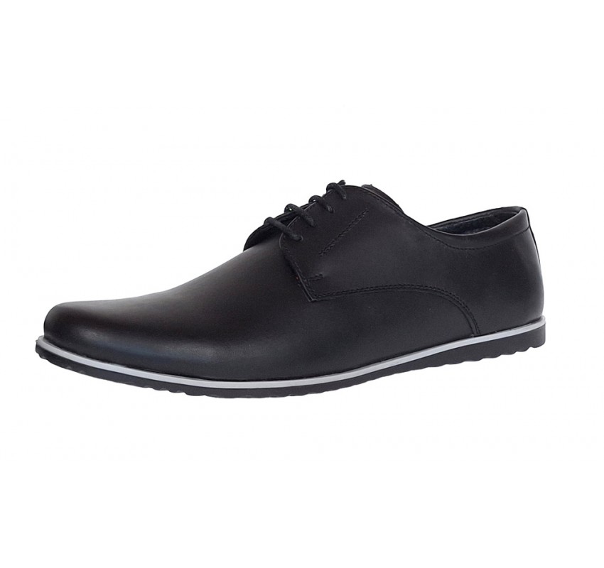 Pantofi barbati casual din piele naturala - Model Negru 880NBOX