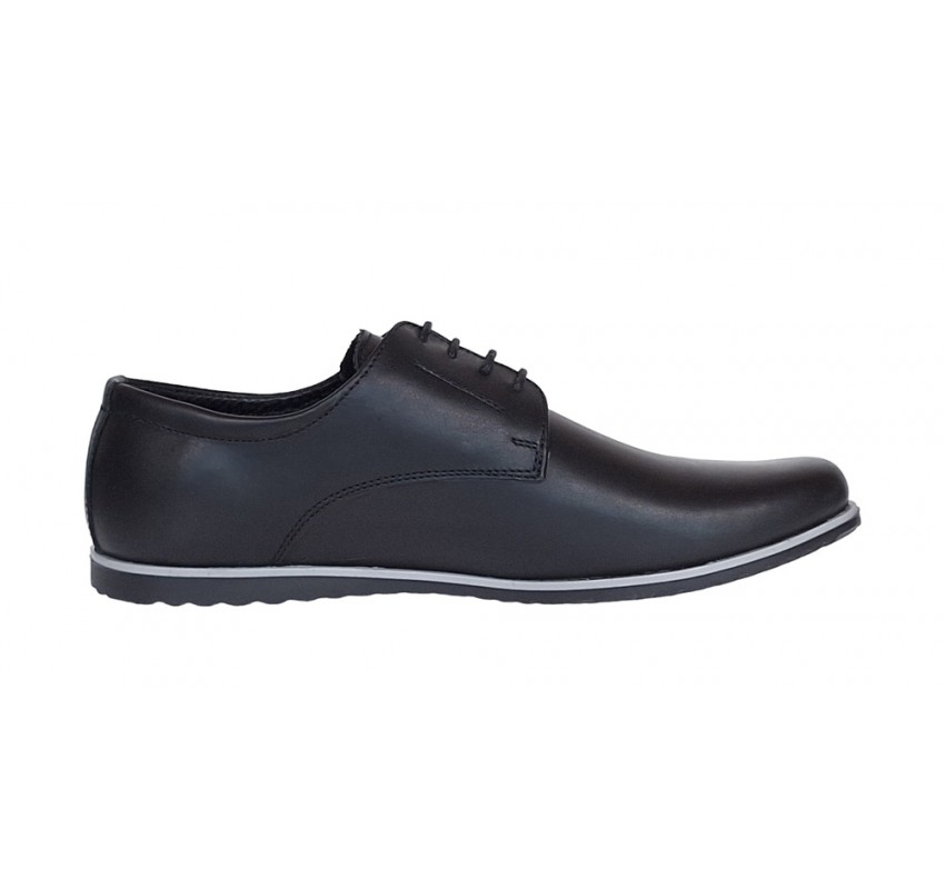 Pantofi barbati casual din piele naturala - Model Negru 880NBOX