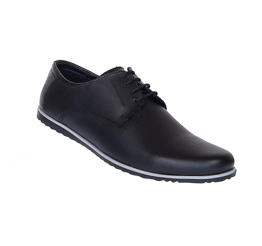 Pantofi barbati casual din piele naturala - Model Negru 880NBOX