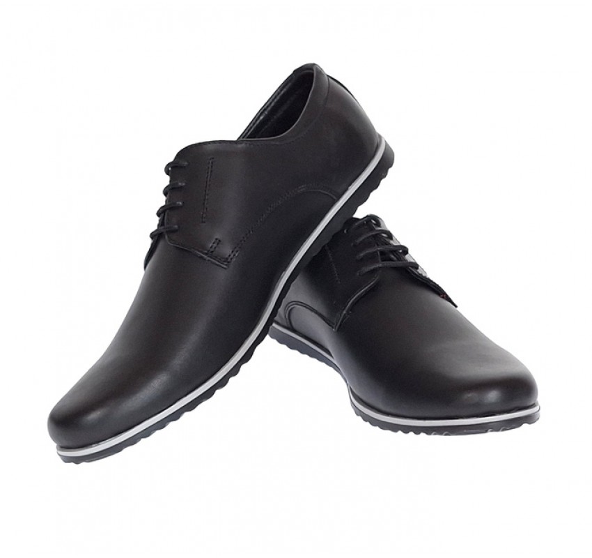 Pantofi barbati casual din piele naturala - Model Negru 880NBOX