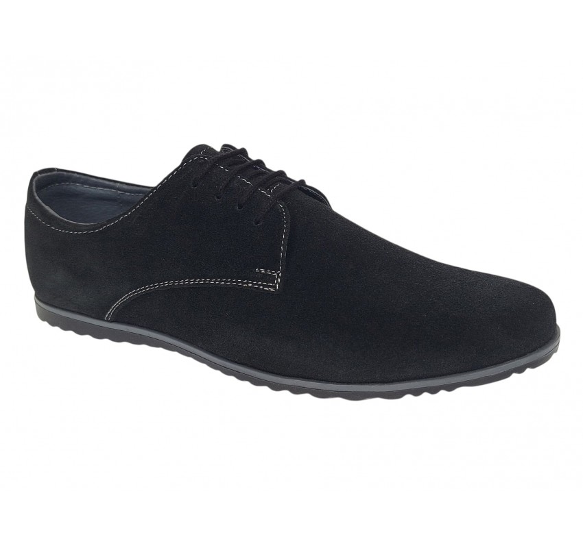 Marimea 40 Pantofi barbati sport casual din piele naturala intoarsa 880NVEL