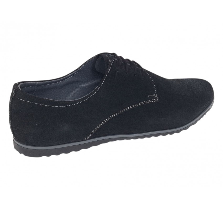 Marimea 40 Pantofi barbati sport casual din piele naturala intoarsa 880NVEL