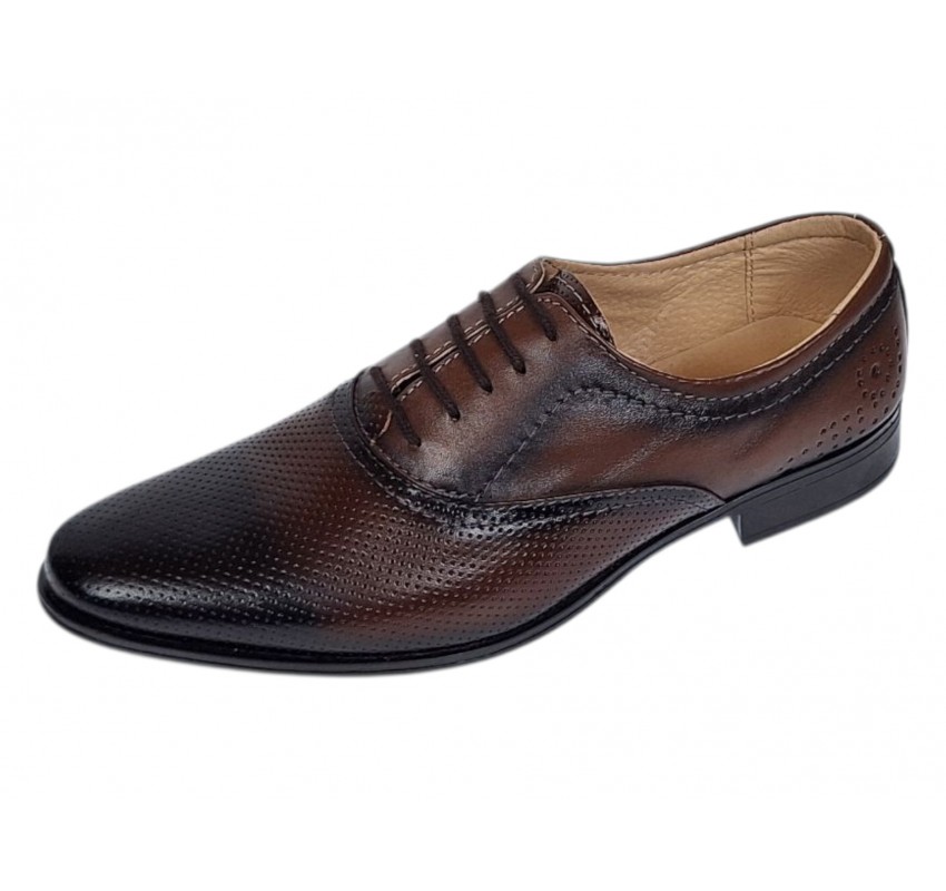 Marimea 39, 40 Pantofi eleganti din piele naturala Maro Cognac - 886MI