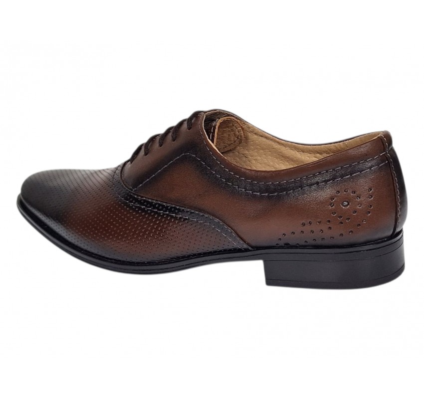 Marimea 39, 40 Pantofi eleganti din piele naturala Maro Cognac - 886MI