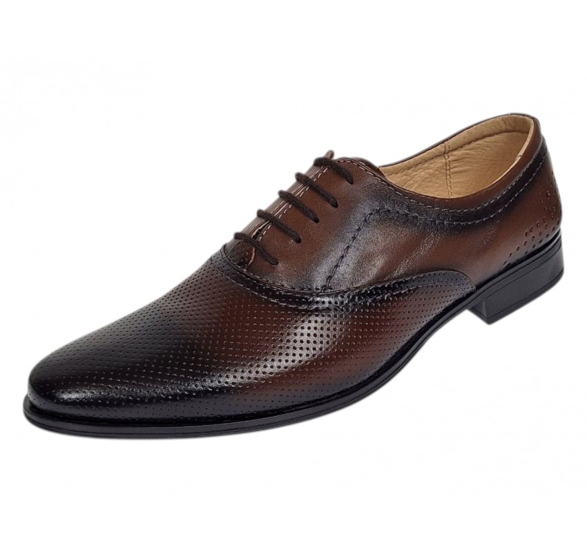 Marimea 39, 40 Pantofi eleganti din piele naturala Maro Cognac - 886MI