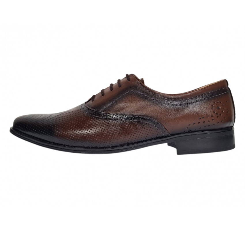 Marimea 39, 40 Pantofi eleganti din piele naturala Maro Cognac - 886MI