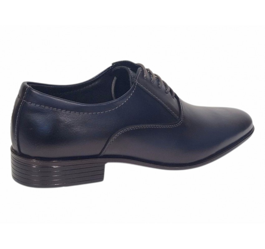 Pantofi barbati eleganti din piele naturala Bleumarin inchis 888BLU