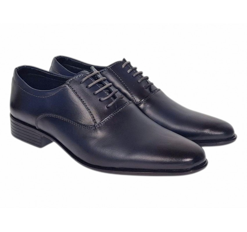 Pantofi barbati eleganti din piele naturala Bleumarin inchis 888BLU