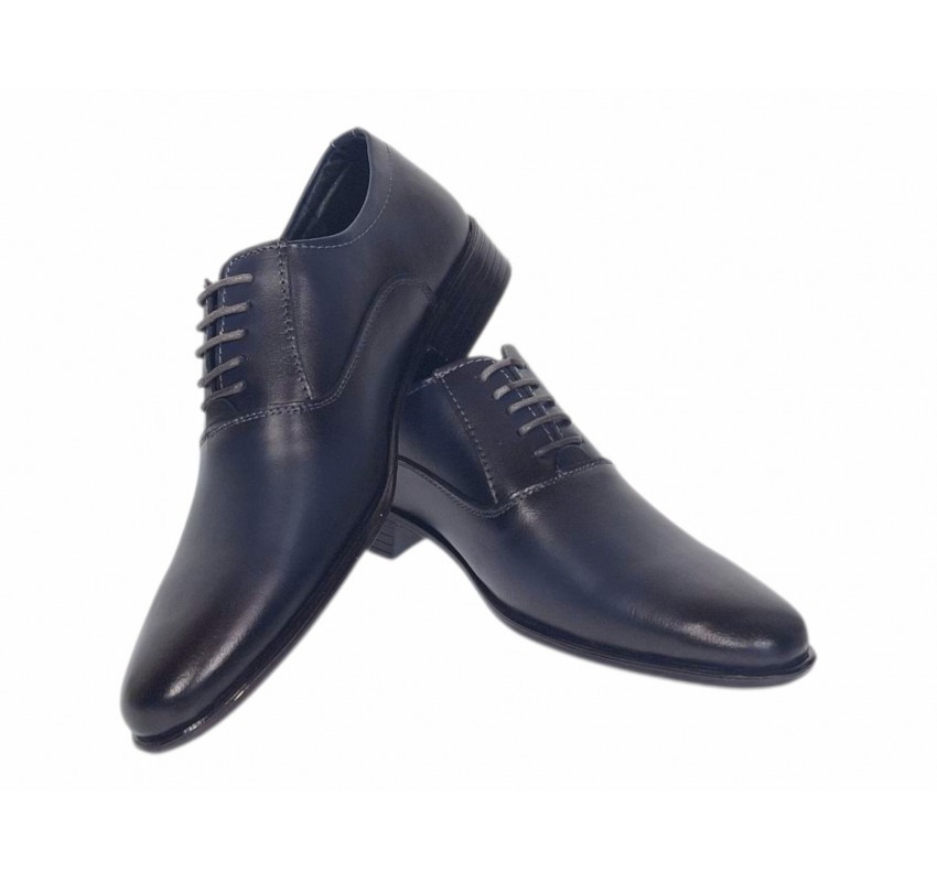 Pantofi barbati eleganti din piele naturala Bleumarin inchis 888BLU