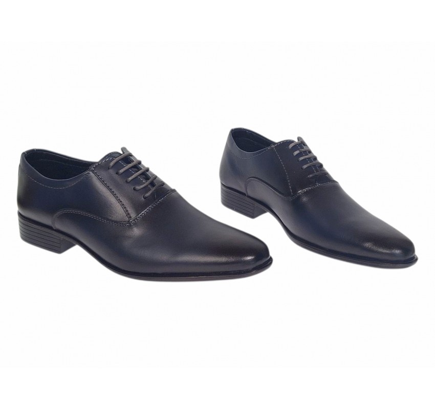 Pantofi barbati eleganti din piele naturala Bleumarin inchis 888BLU