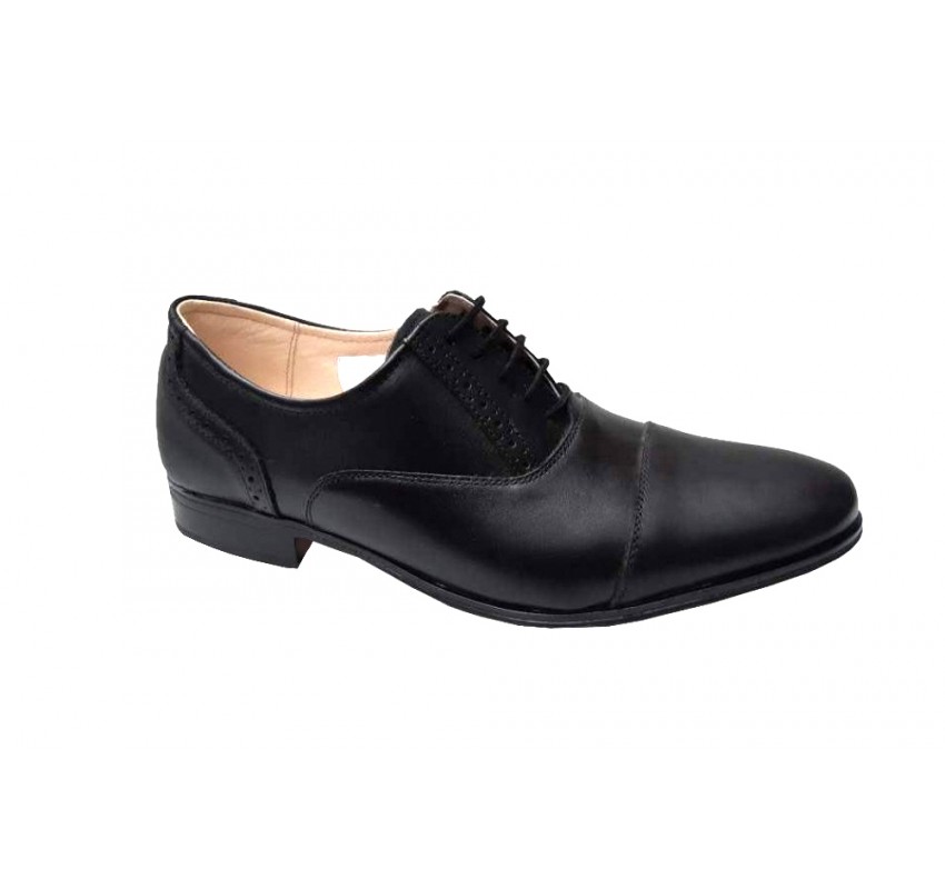 Pantofi eleganti din piele naturala, Negru, 893N