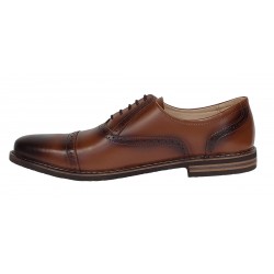 Pantofi barbati casual din piele naturala maro cognac - 895MD Marimea 44
