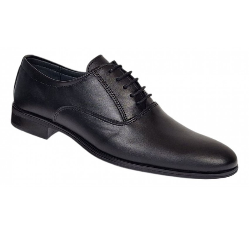 Pantofi barbati office eleganti din piele naturala Negru 899N