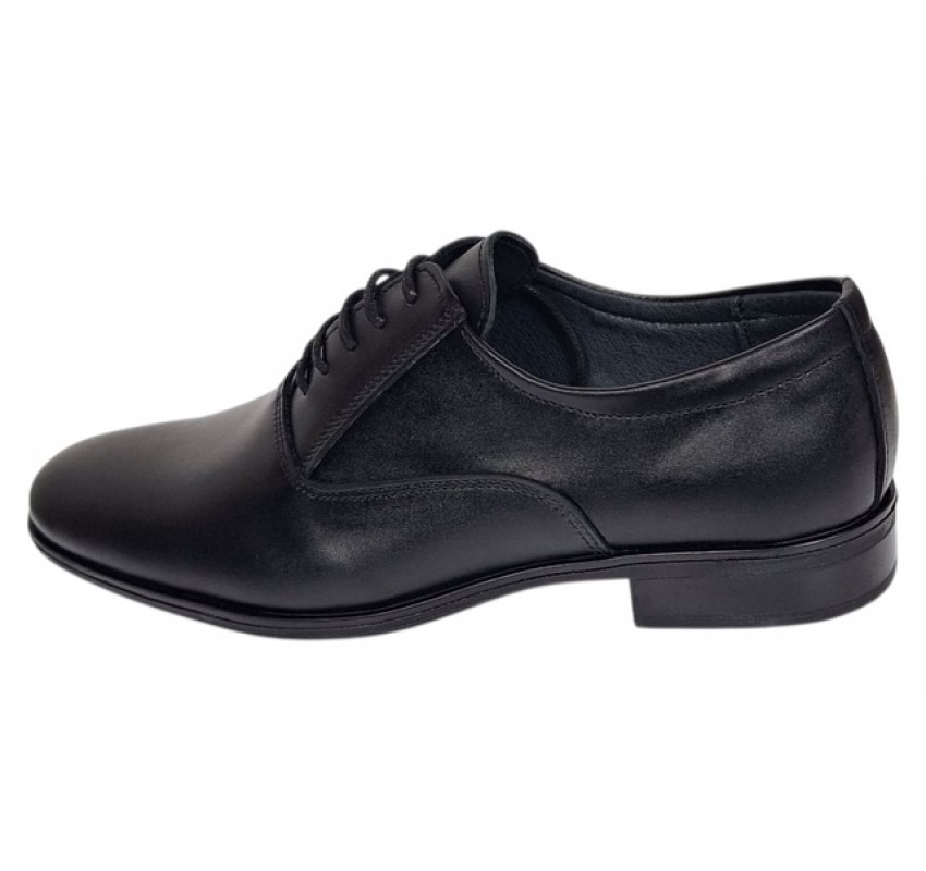 Pantofi barbati office eleganti din piele naturala Negru 899N