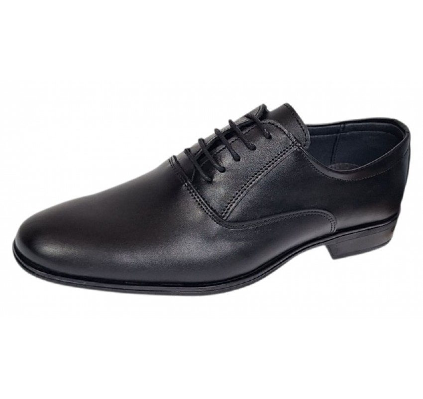 Pantofi barbati office eleganti din piele naturala Negru 899N