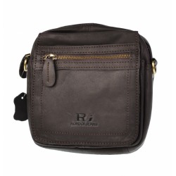 Borseta pentru barbati, de umar, din piele naturala - 9147MAROINCHIS