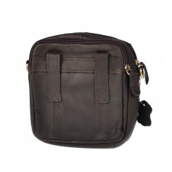 Borseta pentru barbati, de umar, din piele naturala - 9147MAROINCHIS