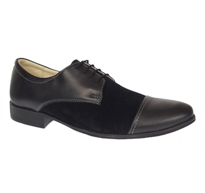 Pantofi barbati eleganti din piele naturala box cu piele intoarsa - 959NBV Marimea 40 Pantofi barbati eleganti din piele naturala box cu piele intoarsa - 959NBV Marimea 40